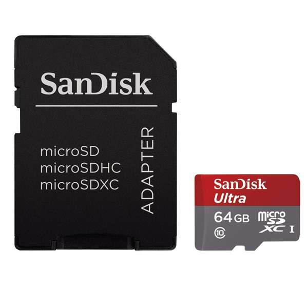 کارت حافظه microSDXC سن دیسک مدل Ultra کلاس 10 استاندارد UHS-I سرعت 533X 80MBps همراه با آداپتور SD ظرفیت 64 گیگابایت کارت حافظه microSDXC سن دیسک مدل Ultra کلاس 10 استاندارد UHS-I سرعت 533X 80MBps همراه با آداپتور SD ظرفیت 64 گیگابایت