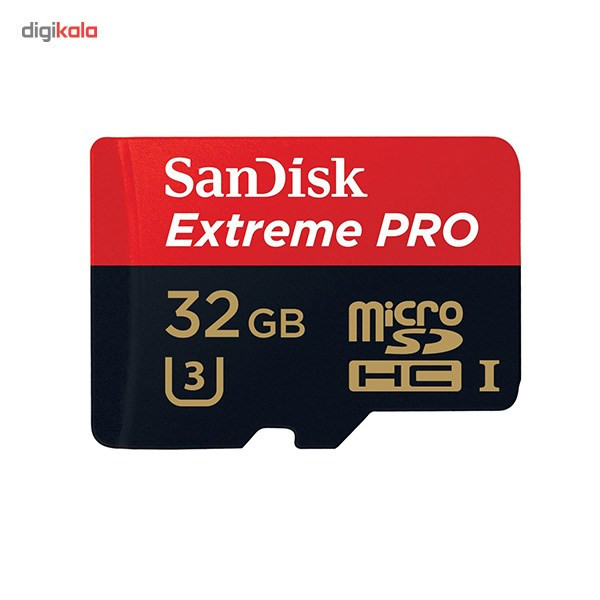 کارت حافظه microSDHC سن دیسک مدل Extreme Pro کلاس 10 استاندارد UHS-I U3 سرعت 95MBps 633X همراه با آداپتور SD ظرفیت 32GB