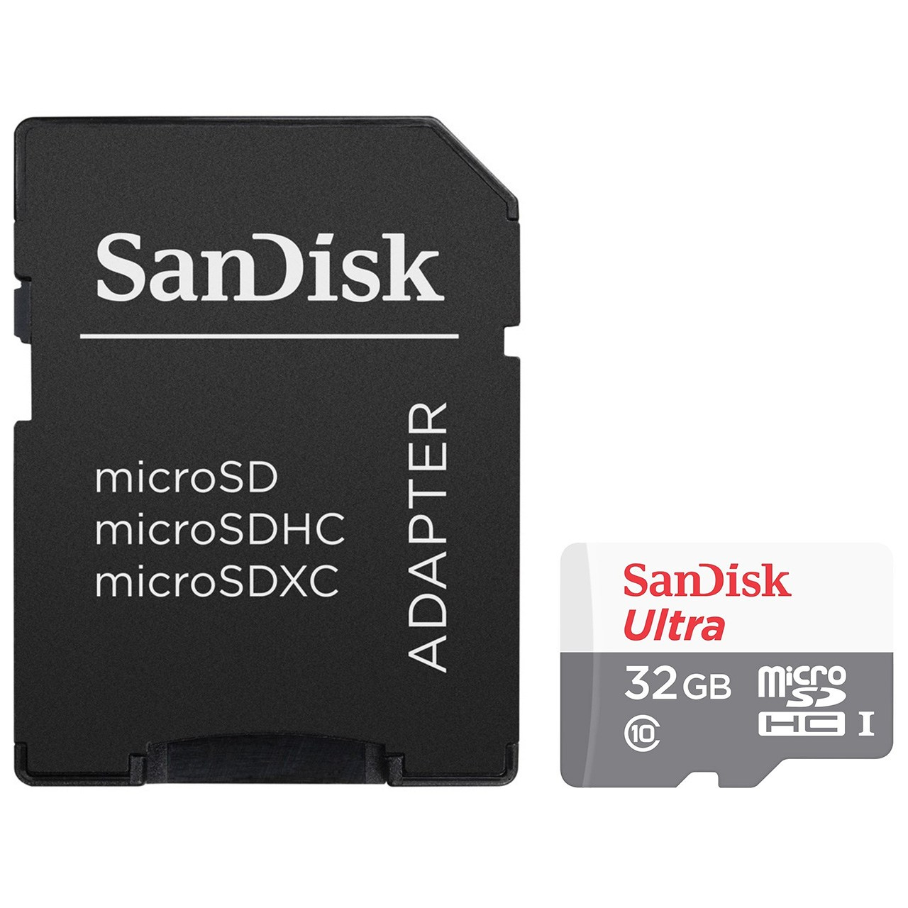 کارت حافظه microSDHC سن دیسک مدل Ultra کلاس 10 استاندارد UHS-I U1 سرعت 48MBps 320X همراه با آداپتور SD ظرفیت 32 گیگابایت