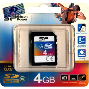کارت حافظه SDHC سیلیکون پاور کلاس 10 سرعت 133X ظرفیت 4 گیگابایت