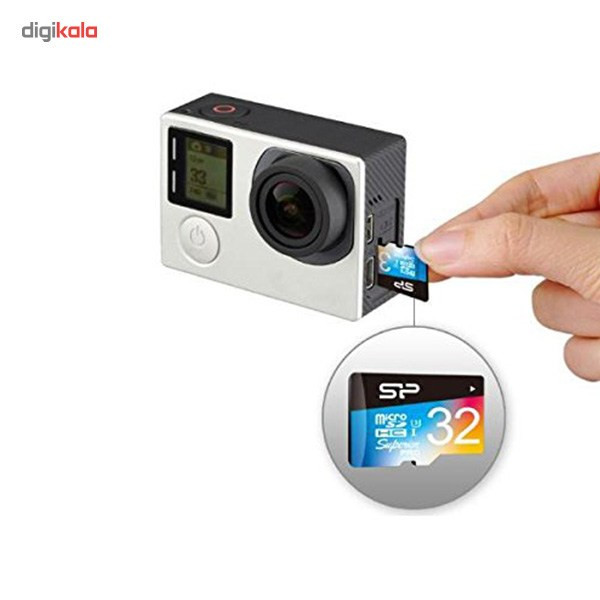 کارت حافظه microSDHC سیلیکون پاور مدل Color Superior Pro کلاس 10 استاندارد UHS-I U3 سرعت 90MBps همراه با آداپتور SD ظرفیت 32 گیگابایت
