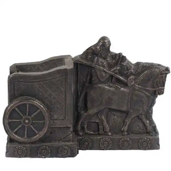 مجسمه تندیس و پیکره شهریار مدل جاکارتی کالسکه ران کد MO2020