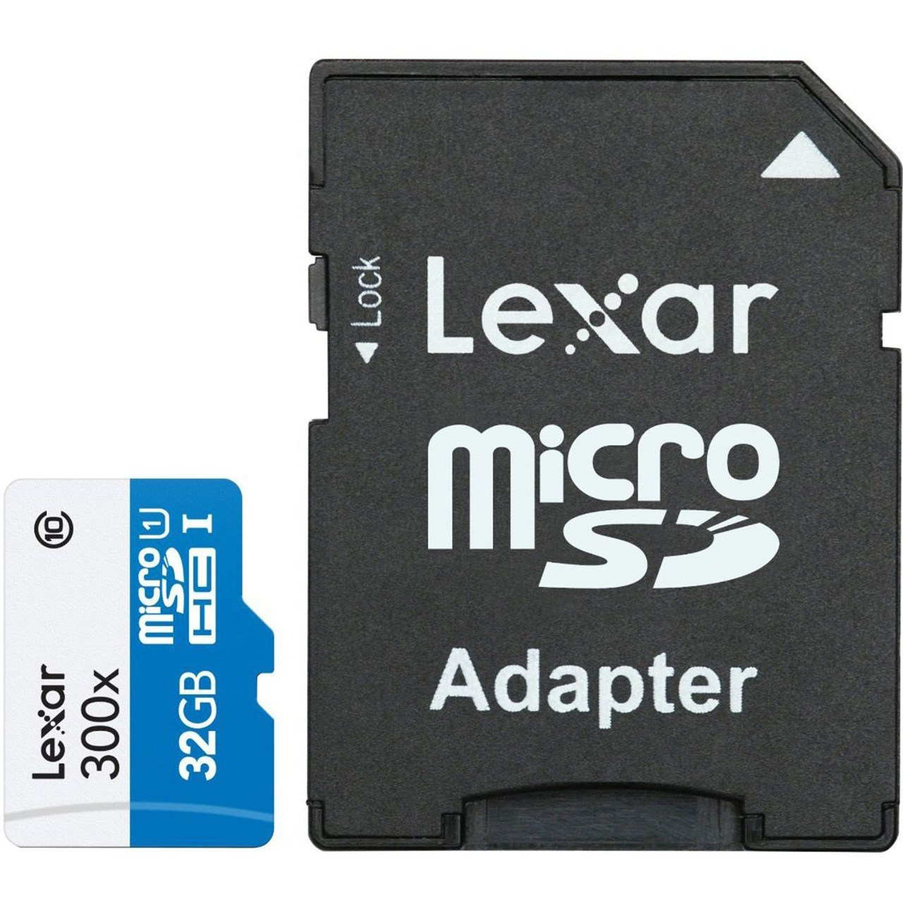 کارت حافظه microSDHC لکسار مدل Mobile/Sport کلاس 10 استاندارد UHS-I U1 سرعت 45MBps 300X به همراه آداپتور SD ظرفیت 32 گیگابایت