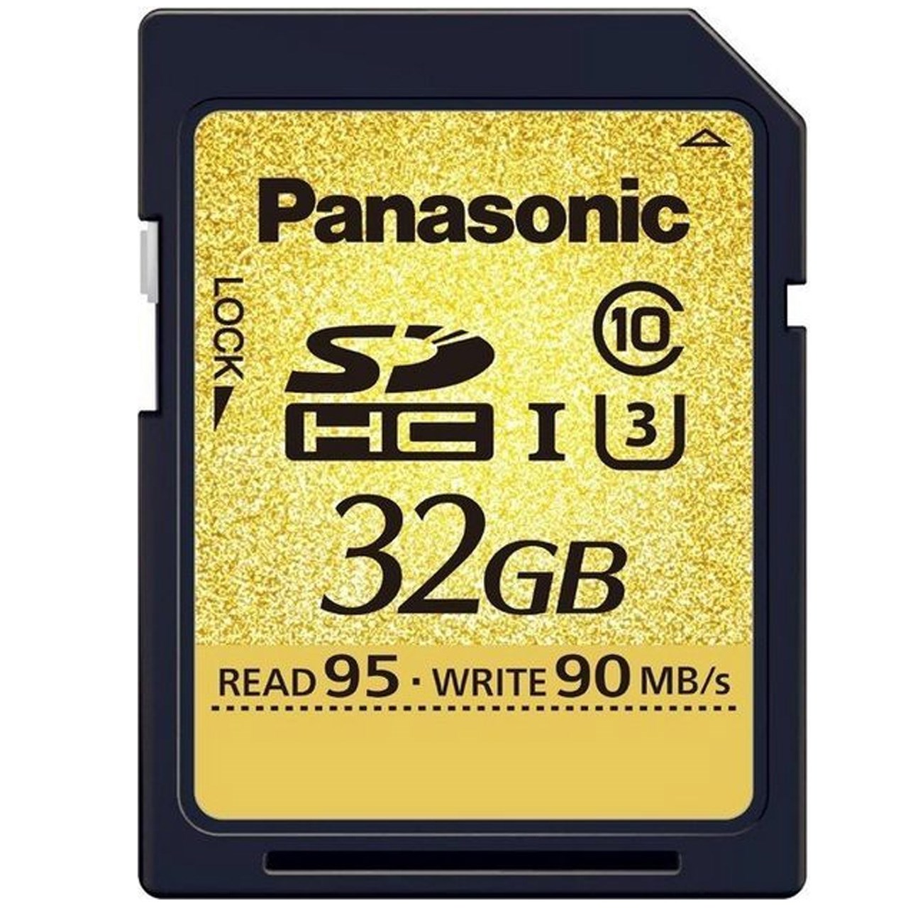 کارت حافظه SDHC پاناسونیک مدل RP-SDUD32GAK کلاس 10 استاندارد UHS-I U3 سرعت 95MBps ظرفیت 32 گیگابایت