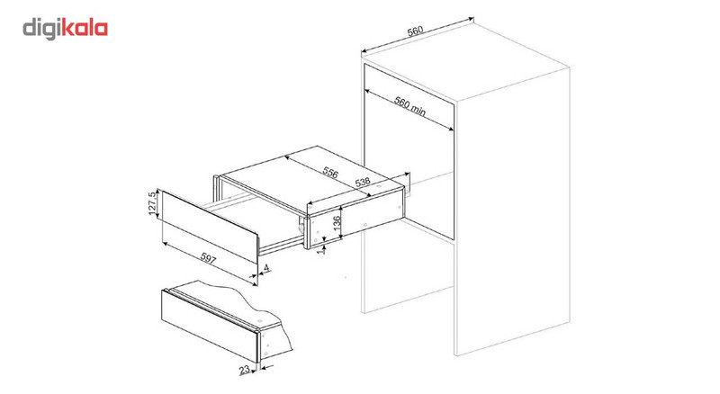 کشوی گرم کن اسمگ مدل CTP8015P