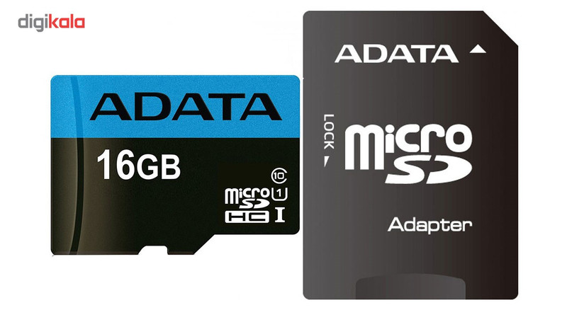 کارت حافظه‌ microSDHC ای دیتا مدل Premier کلاس 10 استاندارد UHS-I U1 سرعت 85MBps همراه با آداپتور SD ظرفیت 16 گیگابایت
