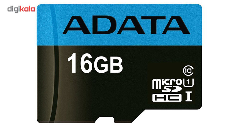 کارت حافظه‌ microSDHC ای دیتا مدل Premier کلاس 10 استاندارد UHS-I U1 سرعت 85MBps همراه با آداپتور SD ظرفیت 16 گیگابایت