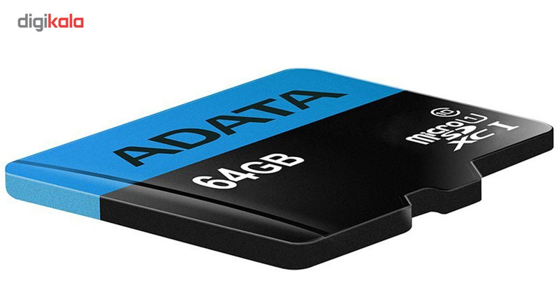 کارت حافظه‌ microSDXC ای دیتا مدل Premier کلاس 10 استاندارد UHS-I U1 سرعت 85MBps همراه با آداپتور SD ظرفیت 64 گیگابایت