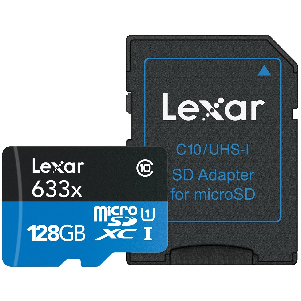 کارت حافظه microSDXC لکسار مدل High-Performance کلاس 10 استاندارد UHS-I U1 سرعت 95MBps 633X همراه با آداپتور SD ظرفیت 128 گیگابایت