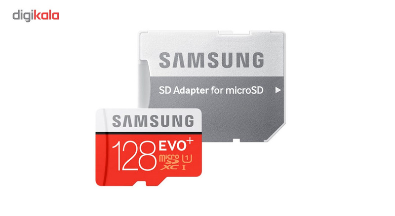 کارت حافظه microSDHC سامسونگ مدل Evo Plus کلاس 10 استاندارد UHS-I U1 سرعت 95MBps همراه با آداپتور SD ظرفیت 128 گیگابایت