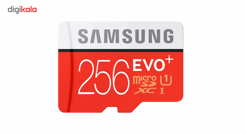 کارت حافظه microSDXC سامسونگ مدل Evo Plus کلاس 10 استاندارد UHS-I U1 سرعت 80MBps همراه با آداپتور SD ظرفیت 256 گیگابایت