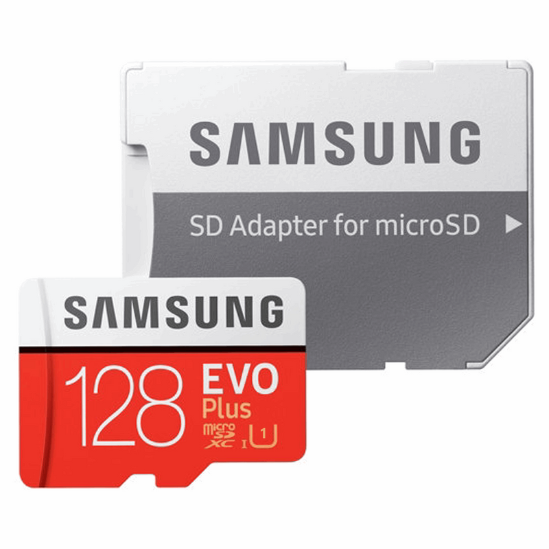 تصویر کارت حافظه microSDXC سامسونگ مدل Evo Plus کلاس 10 استاندارد UHS-I U1 سرعت 80MBps همراه با با آداپتور SD ظرفیت 128 گیگابایت