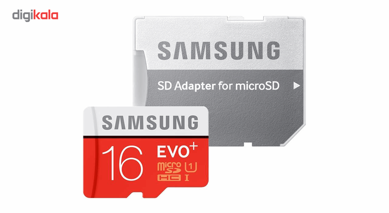 کارت حافظه microSDXC سامسونگ مدل Evo Plus کلاس 10 استاندارد UHS-I U1 سرعت 80MBps همراه با آداپتور SD ظرفیت16 گیگابایت