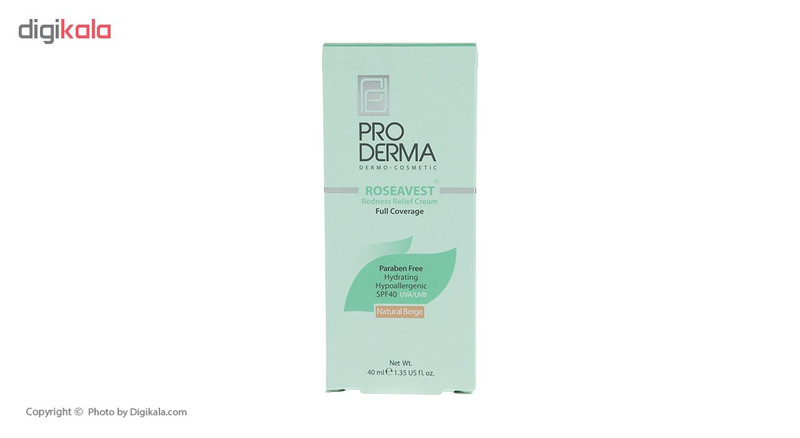 کرم پوشاننده رنگی پرودرما سری Roseavest مدل Natural Beige حجم ۴۰ میلی لیتر