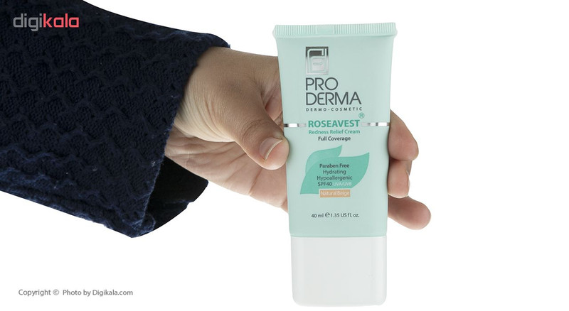 کرم پوشاننده رنگی پرودرما سری Roseavest مدل Natural Beige حجم ۴۰ میلی لیتر
