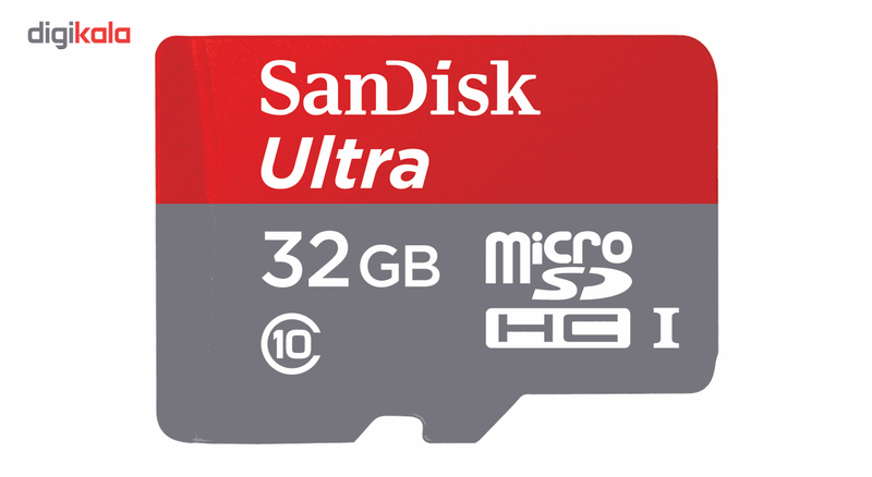 کارت حافظه MicroSDHC سن دیسک مدل Ultraکلاس 10 استاندارد UHS-I U1 سرعت 80MBps 533X همراه با آداپتور SD ظرفیت 32 گیگابایت