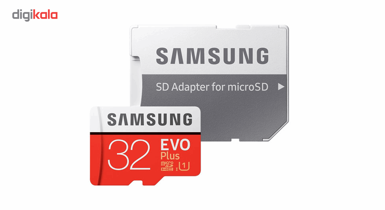 خرید کارت حافظه microSDHC سامسونگ مدل Evo Plus کلاس 10 استاندارد UHS-I U1 سرعت 80MBps همراه با آداپتور SD ظرفیت 32 گیگابایت با قیمت مناسب
