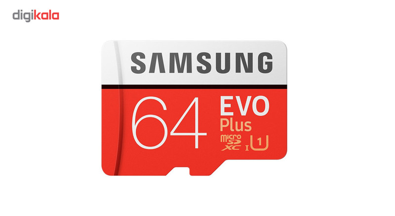کارت حافظه microSDXC سامسونگ مدل Evo Plus کلاس 10 استاندارد UHS-I U1 سرعت 80MBps همراه با آداپتور ظرفیت 64 گیگابایت