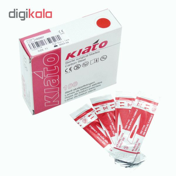 تیغ استریل کیاتو مدل KI2 شماره 11 بسته 100 عددی