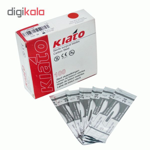 تیغ استریل کیاتو مدل KI2 شماره 24 بسته 100 عددی