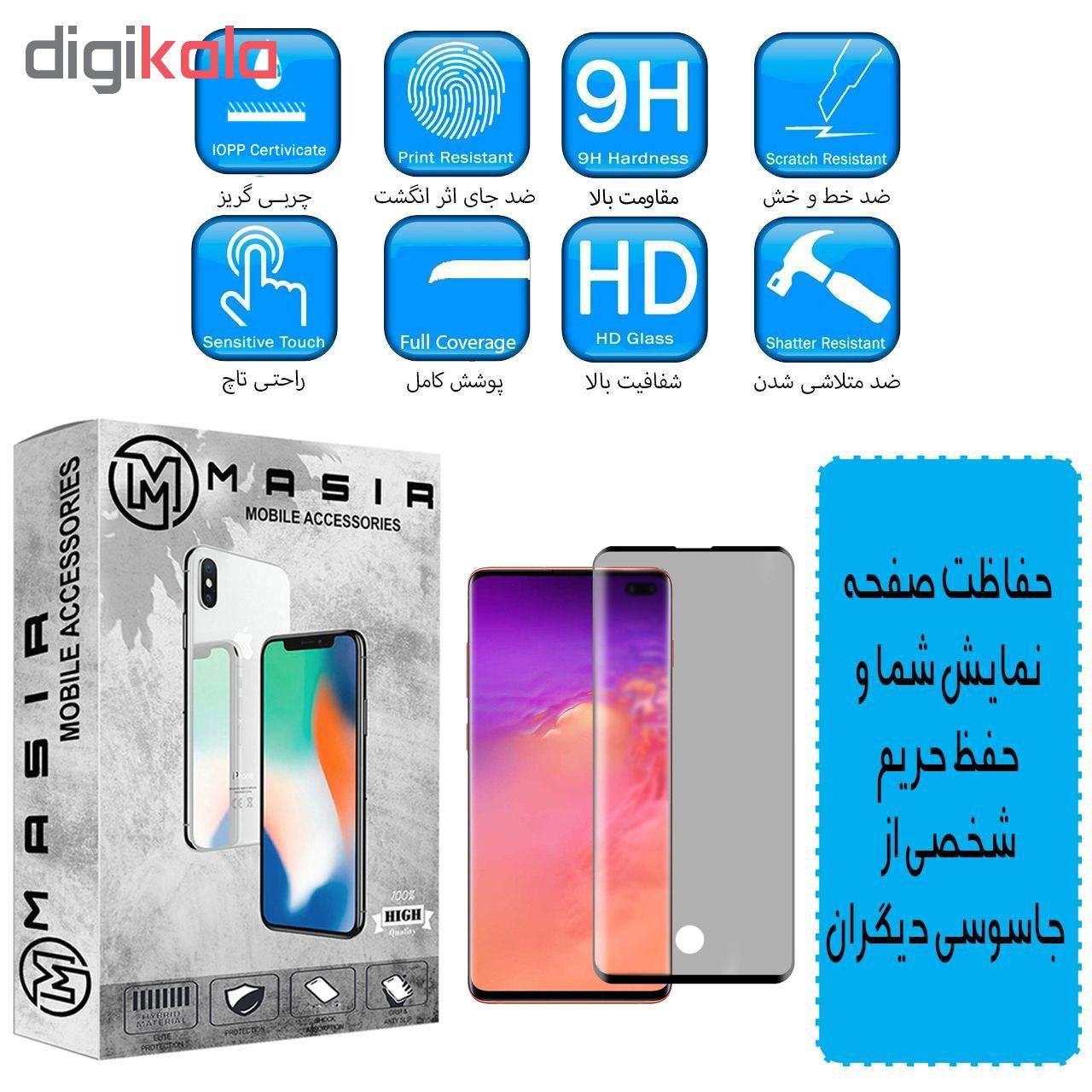 محافظ صفحه نمایش حریم شخصی مسیر مدل MGFPV-1 مناسب برای گوشی موبایل سامسونگ Galaxy S10 Plus main 1 1