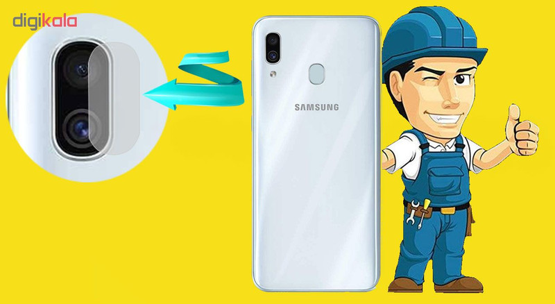 محافظ لنز دوربین مدل LTP مناسب برای گوشی موبایل سامسونگ Galaxy A30
