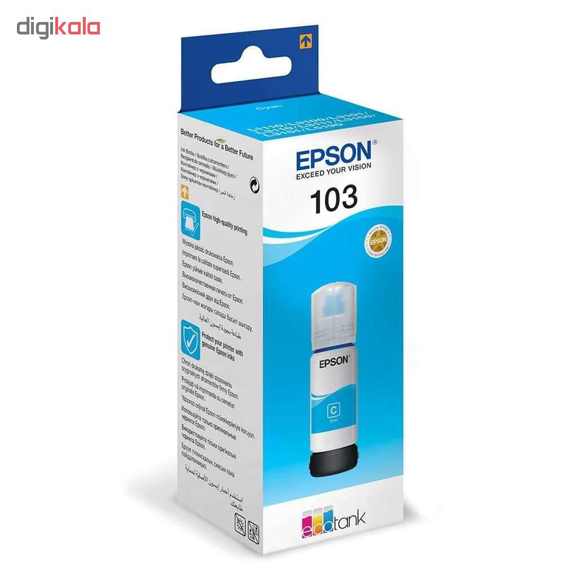 جوهر فیروزه ای مخزن اپسون مدل 103حجم 65 میلی لیتر