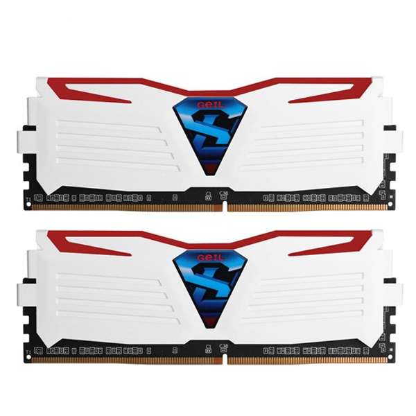 رم دسکتاپ DDR4 دوکاناله 3200 مگاهرتز CL16 گیل مدل Super Luce سری سفید ظرفیت 8 گیگابایت