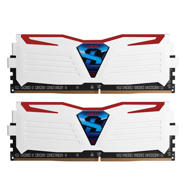 رم دسکتاپ DDR4 دوکاناله 3200 مگاهرتز CL16 گیل مدل Super Luce سری سفید ظرفیت 8 گیگابایت