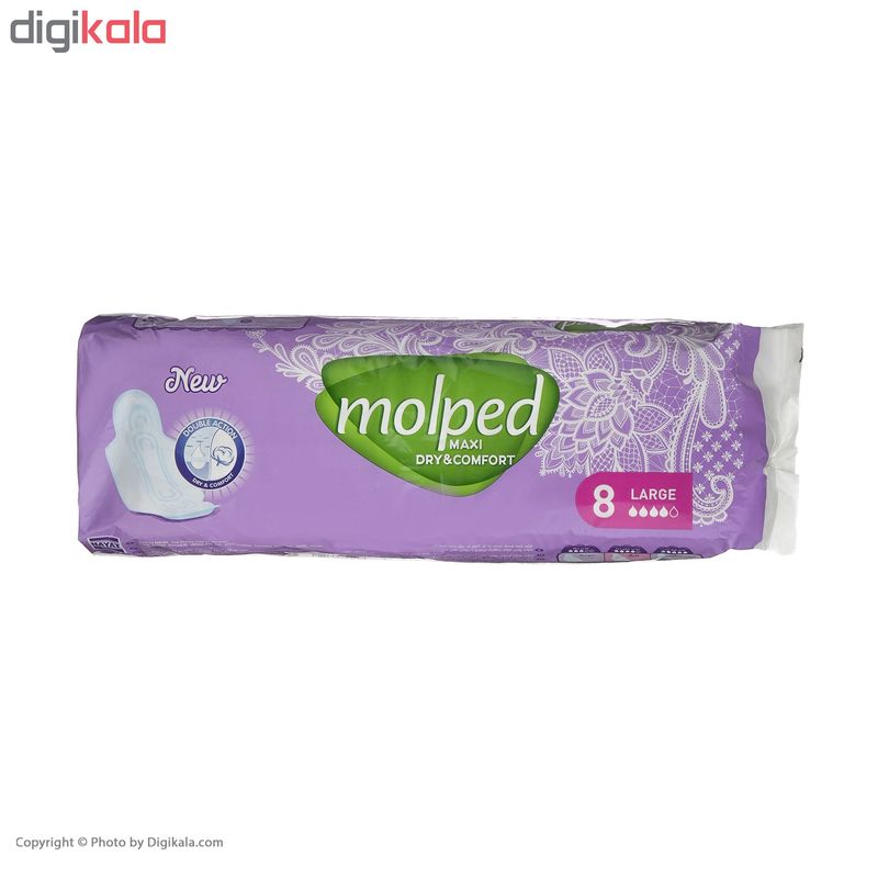 نوار بهداشتی مولپد مدل Extra Large بسته 8 عددی