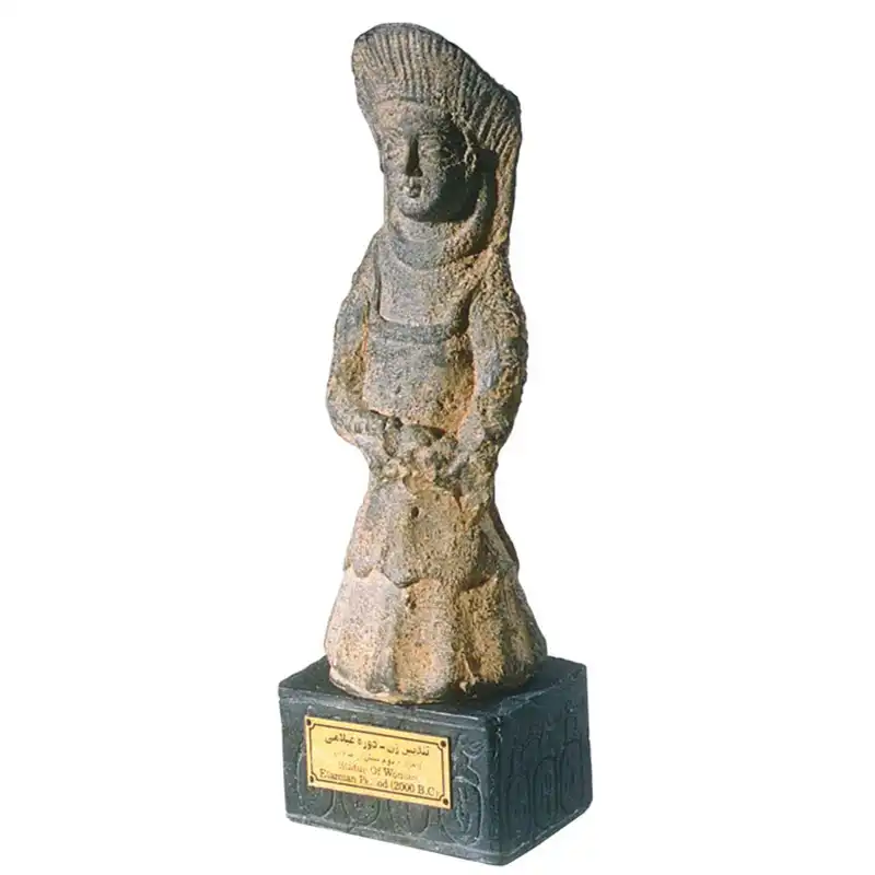 مجسمه تندیس و پیکره شهریار مدل تندیس زن عیلامی کد MO590