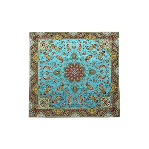 رومیزی ترمه ژینورا طرح GT0121 سایز 100x100 سانتیمتر