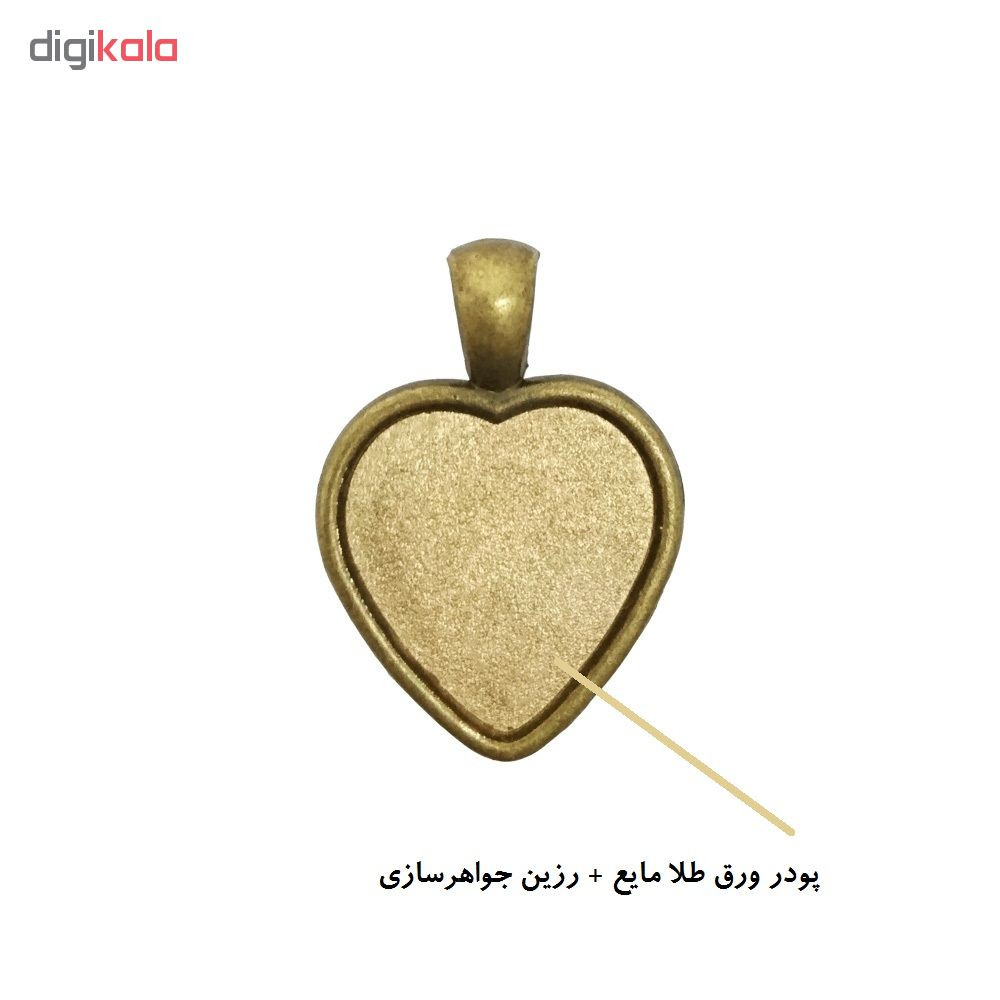 آویز گردنبند دخترانه طرح قلب مدل BO0007 مجموعه 4 عددی