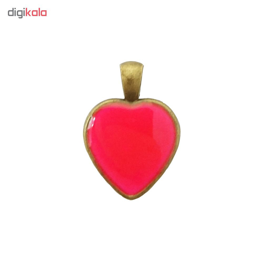 آویز گردنبند دخترانه طرح قلب مدل BO0007 مجموعه 4 عددی