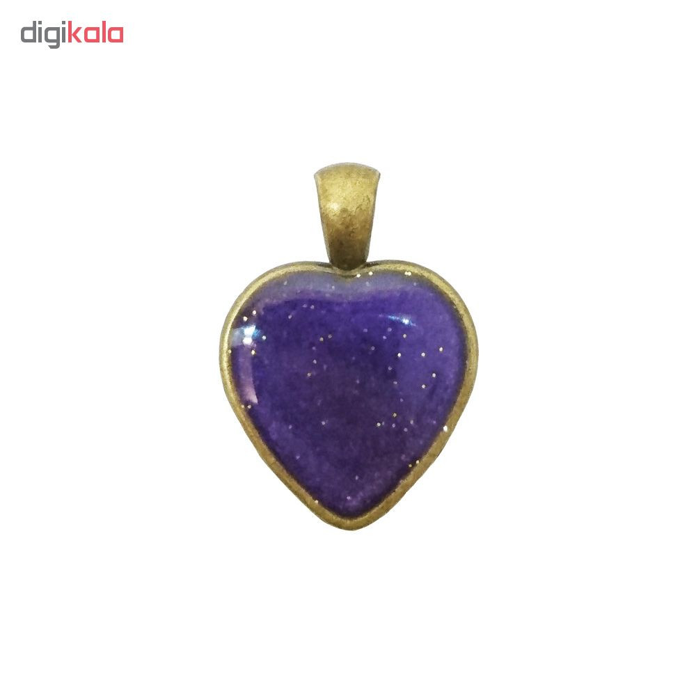 آویز گردنبند دخترانه طرح قلب مدل BO0007 مجموعه 4 عددی