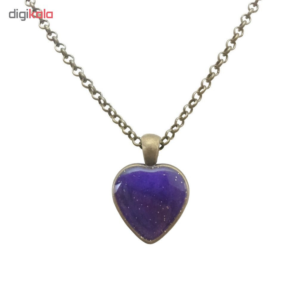 آویز گردنبند دخترانه طرح قلب مدل BO0007 مجموعه 4 عددی