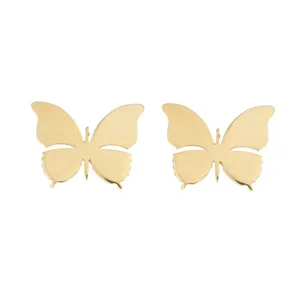 تخفیف گوشواره طلا 18 عیار زنانه زرلوکس طرح پروانه کدzr40