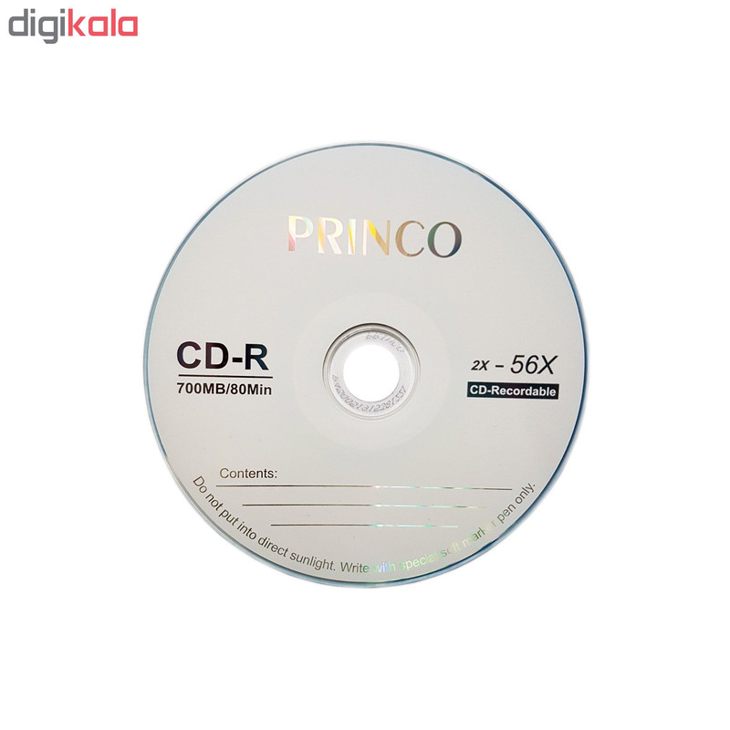 سی دی خام پرینکو مدل CD-R بسته ۵۰ عددی