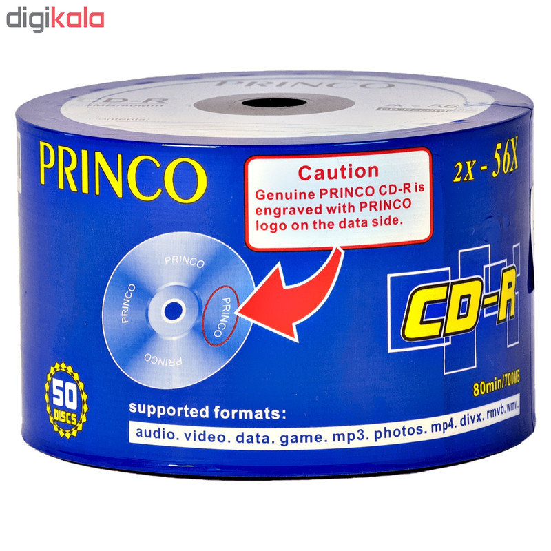 سی دی خام پرینکو مدل CD-R بسته ۵۰ عددی