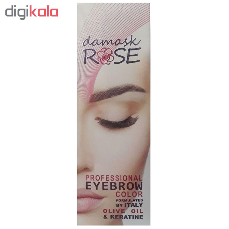 کیت رنگ ابرو داماسک رز کد 10.5 حجم 30 میلی لیتر رنگ بلوند طلایی فوق العاده روشن