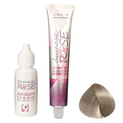 نقد و بررسی کیت رنگ ابرو داماسک رز کد 10.2 حجم 30 میلی لیتر رنگ بلوند دودی فوق العاده روشن توسط خریداران
