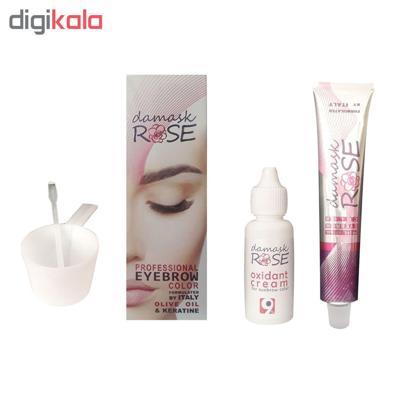 کیت رنگ ابرو داماسک رز کد 10.2 حجم 30 میلی لیتر رنگ بلوند دودی فوق العاده روشن