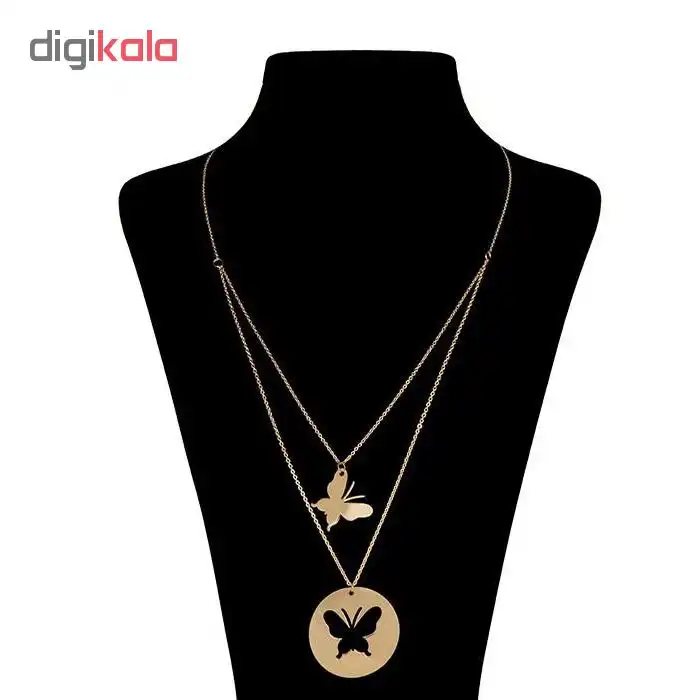 گردنبند طلا 18 عیار زنانه زرلوکس طرح پروانه کد zr53