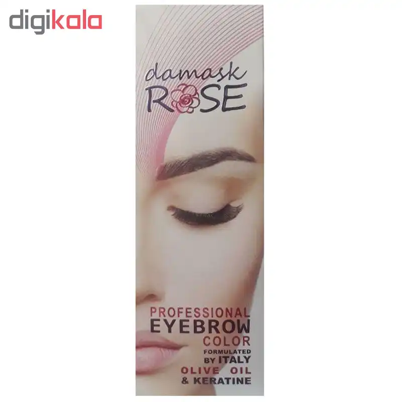 کیت رنگ ابرو داماسک رز کد 8.2 حجم 30 میلی لیتر رنگ بلوند دودی روشن