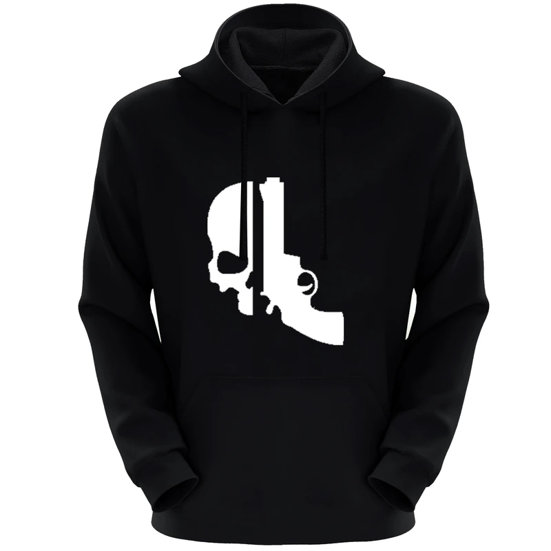 هودی مردانه طرح اسکلت و اسلحه کد F194