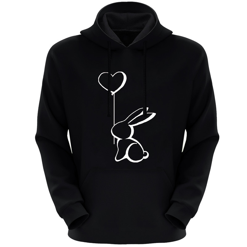 هودی زنانه طرح خرگوش و قلب کد F274