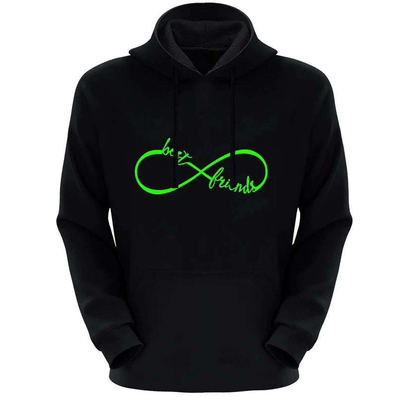 هودی زنانه طرح best friends کد FS275 رنگ مشکی