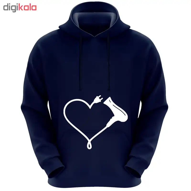 هودی زنانه طرح شسوار کد R56 رنگ سرمه ای