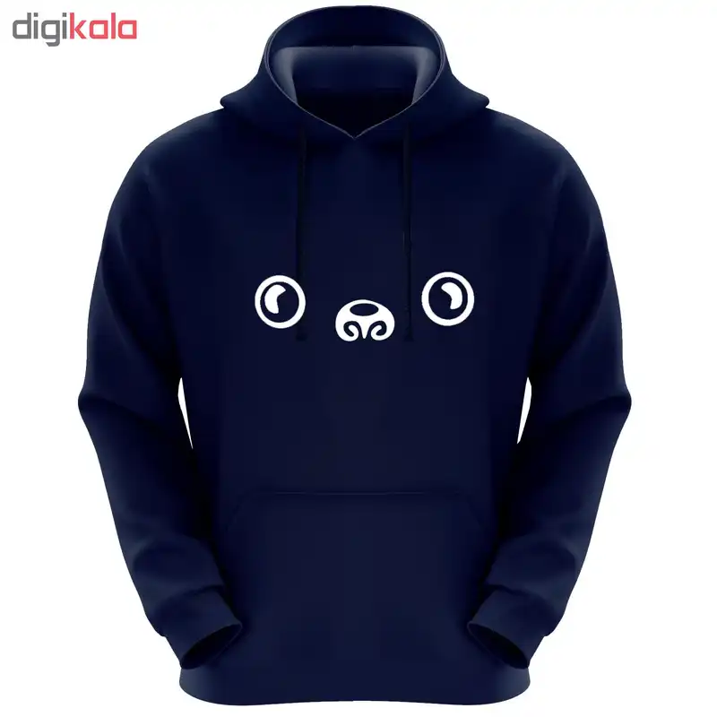 هودی زنانه طرح چشم سگ کد R51 رنگ سرمه ای