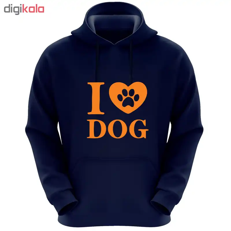 هودی زنانه طرح ILOVE کد R50 رنگ سرمه ای